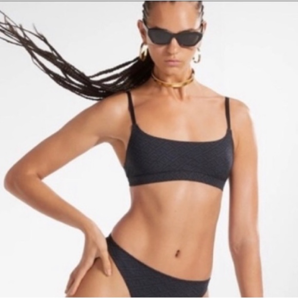 FENDI x SKIMS Scoop Neck Bralette (Black)